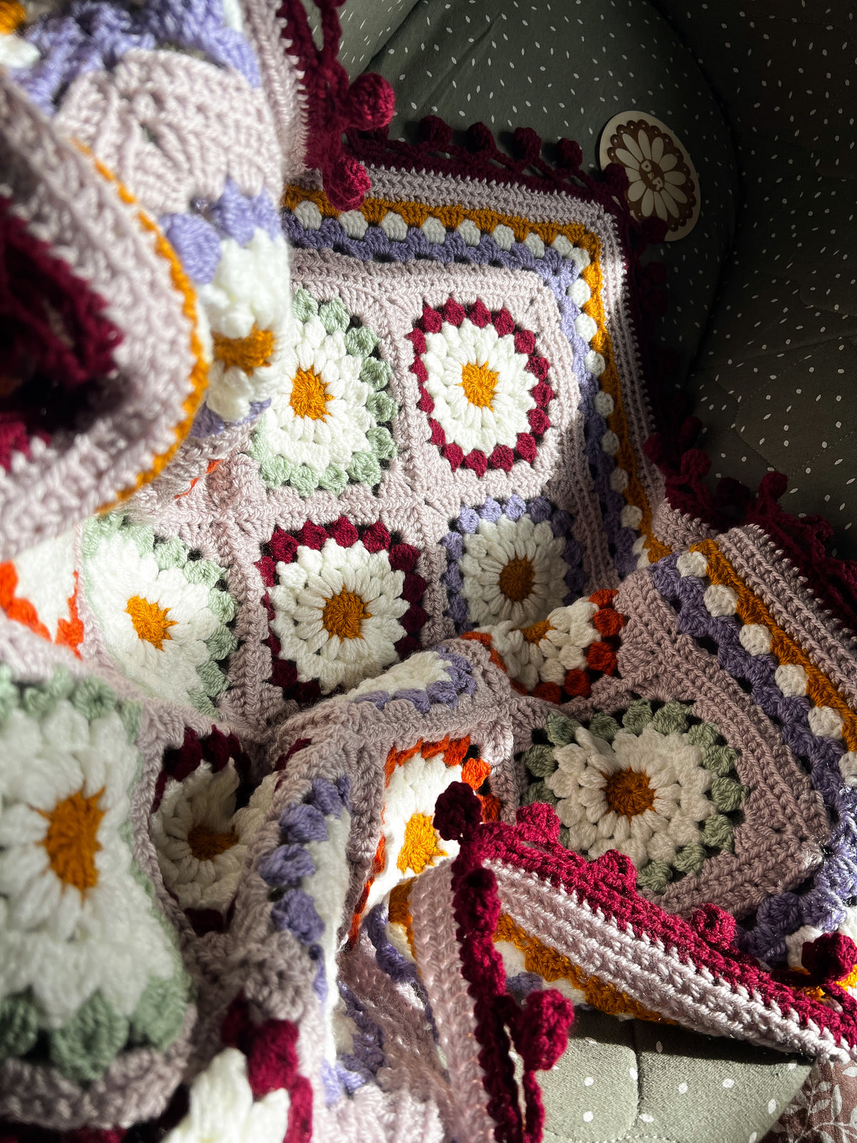 Lilac pram blanket
