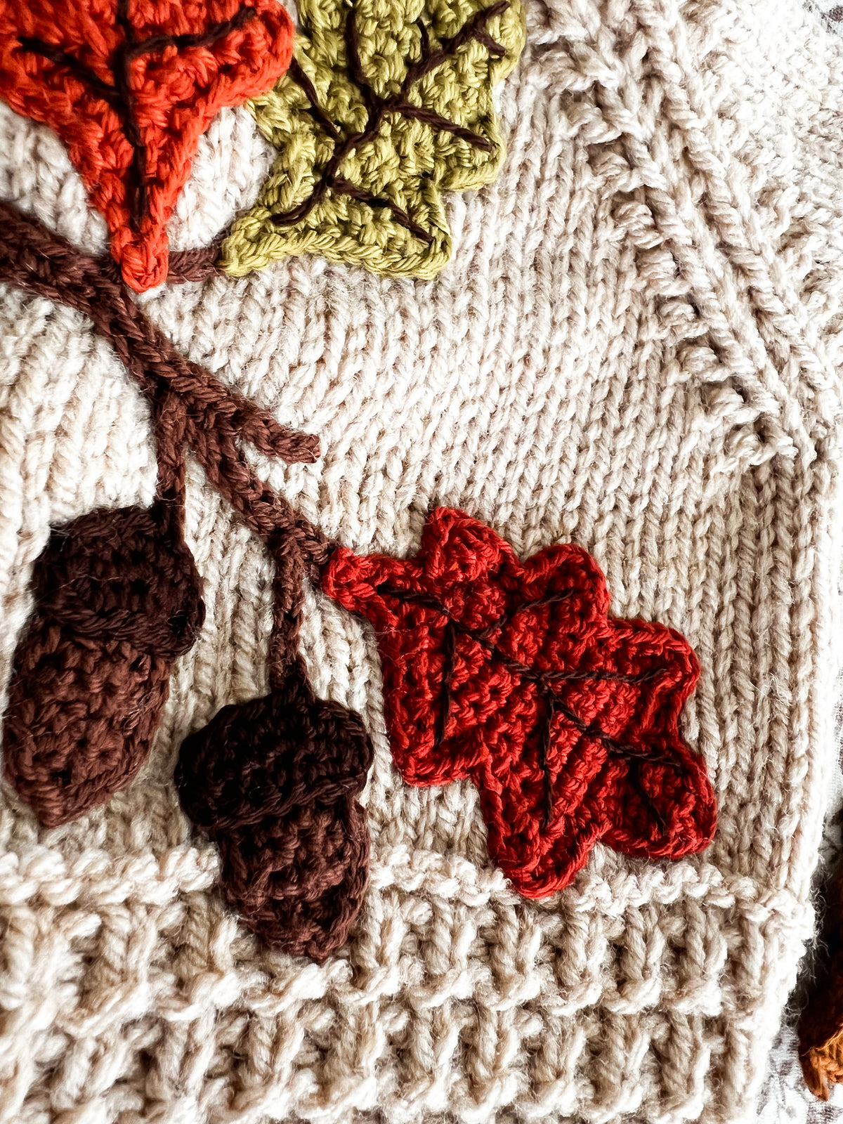 Acorn and autumn leaves - 0/3 months