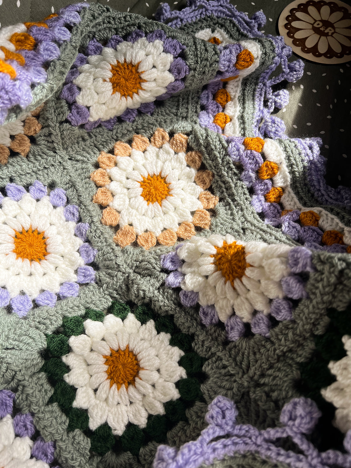 Sage green pram blanket