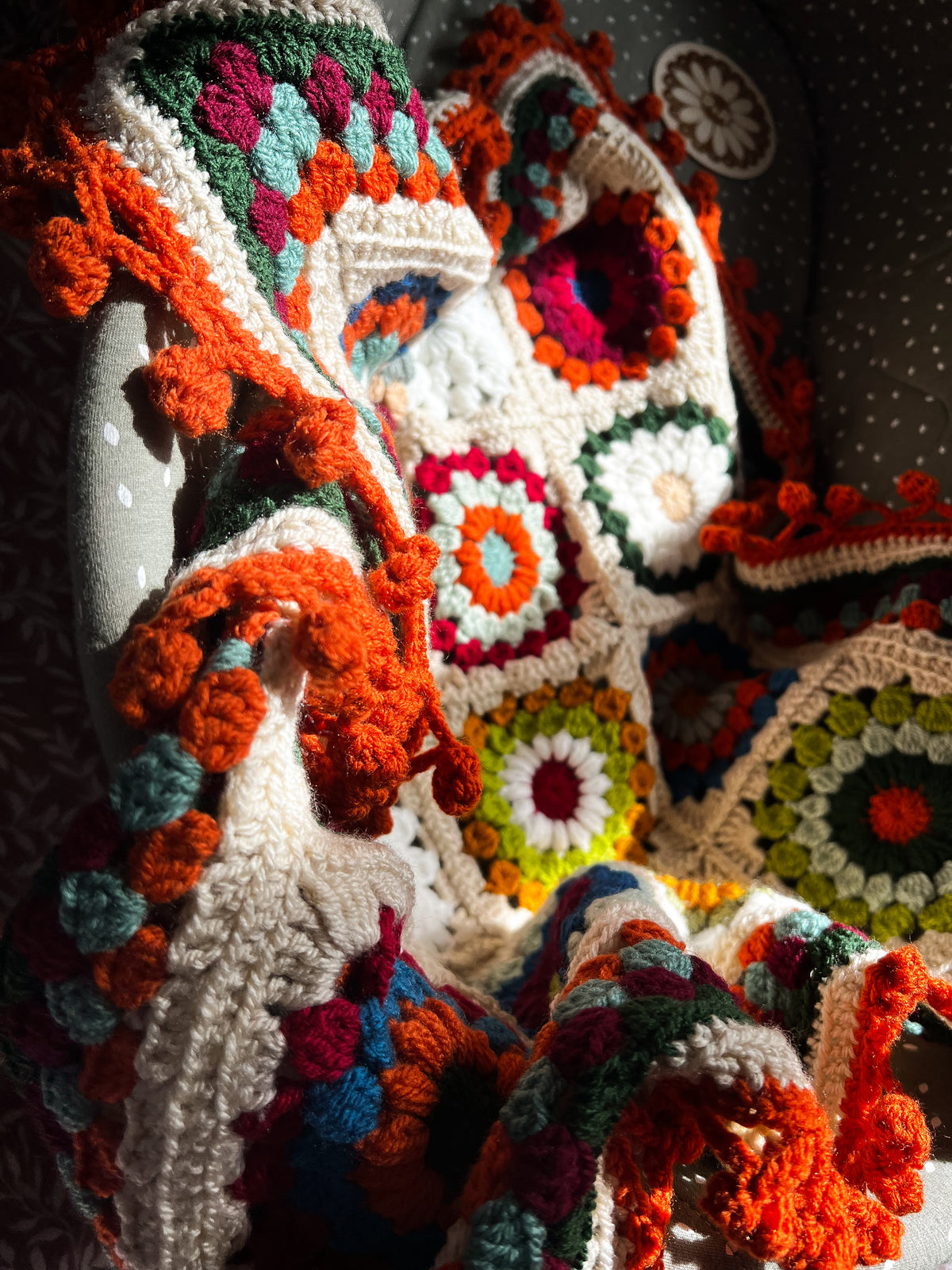 Burnt orange pram blanket