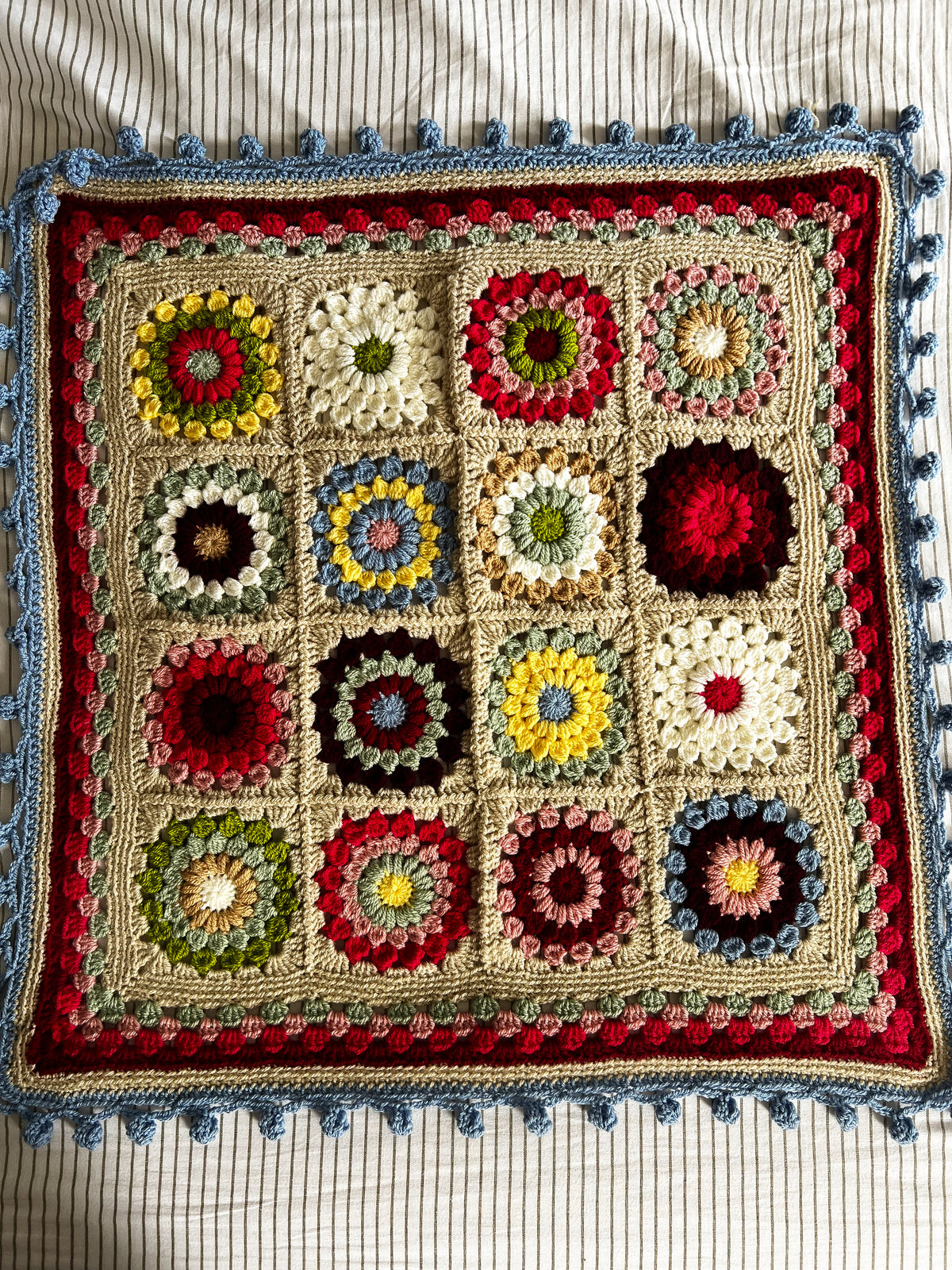 Sky blue pram blanket