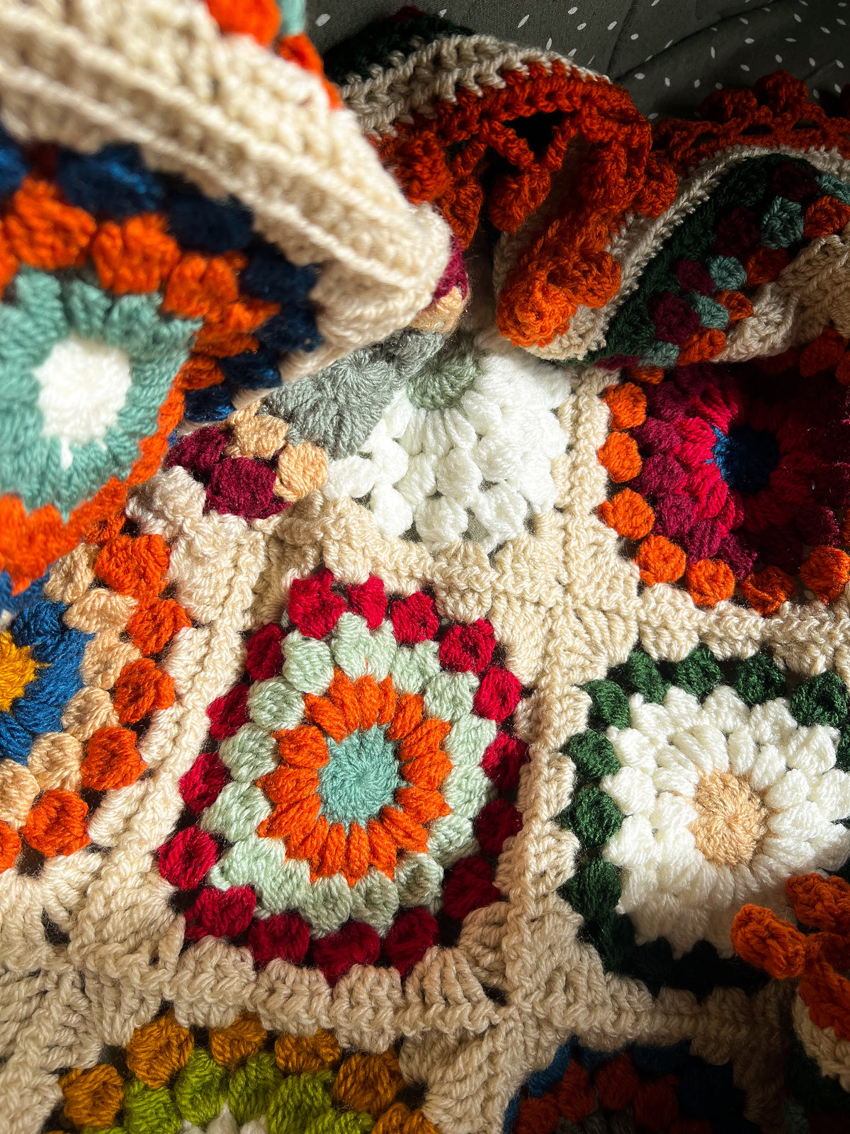 Burnt orange pram blanket