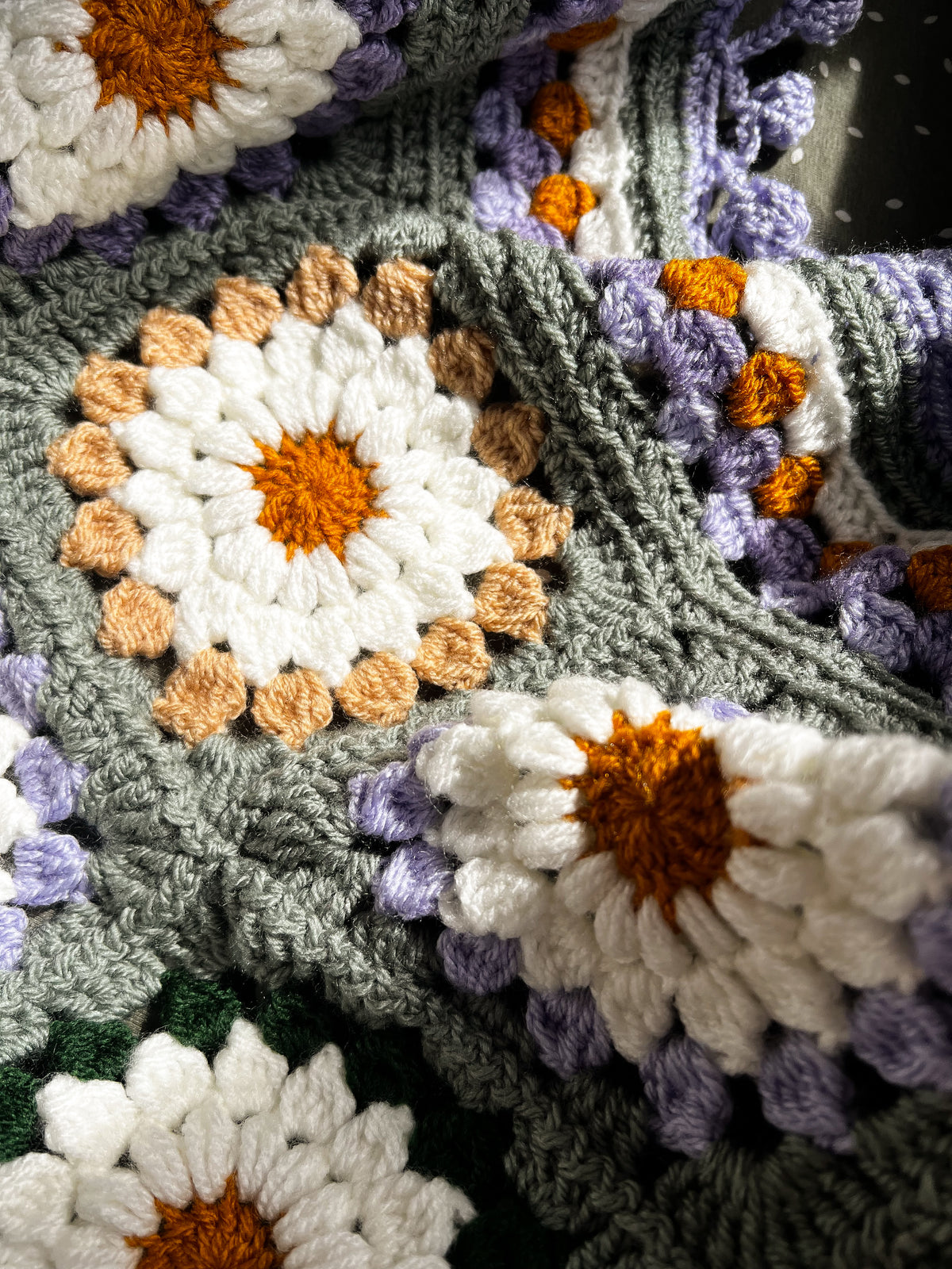 Sage green pram blanket
