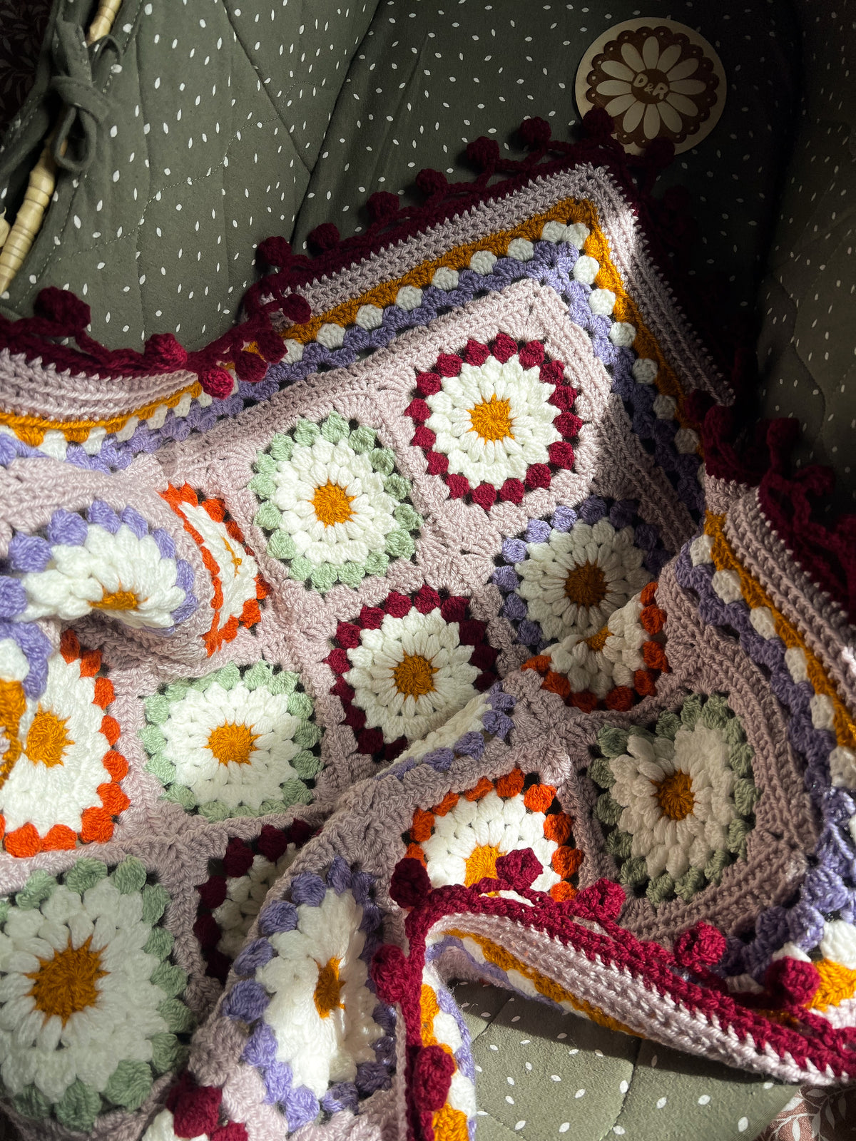 Lilac pram blanket