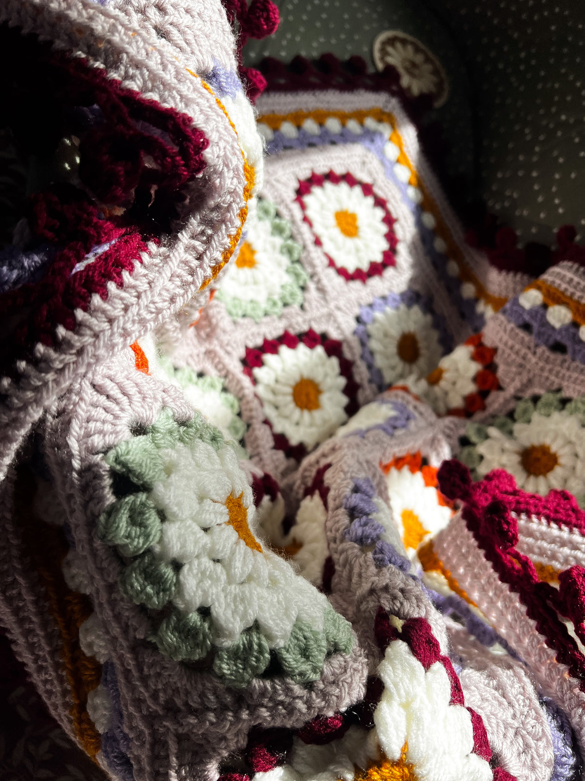 Lilac pram blanket