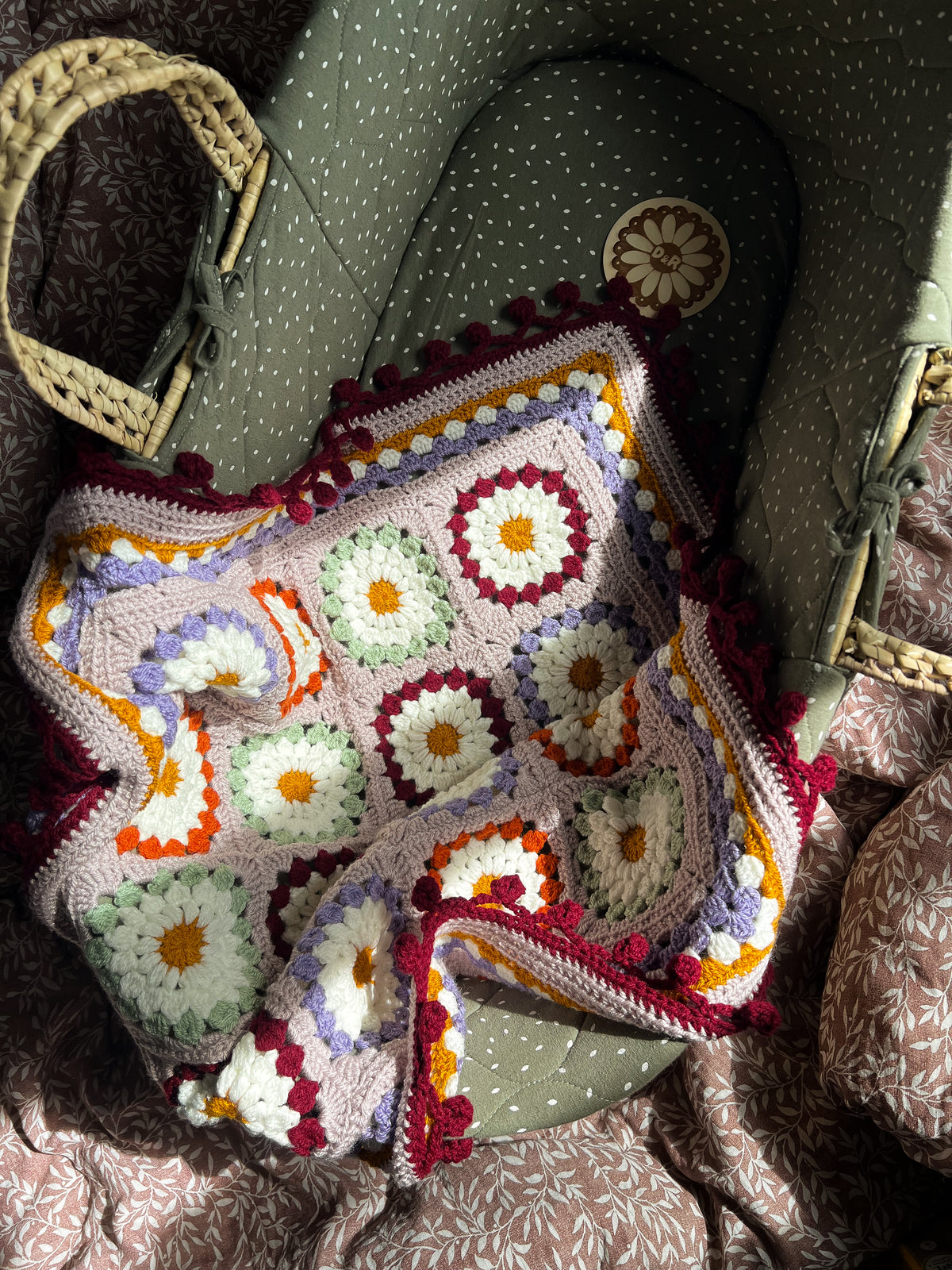 Lilac pram blanket