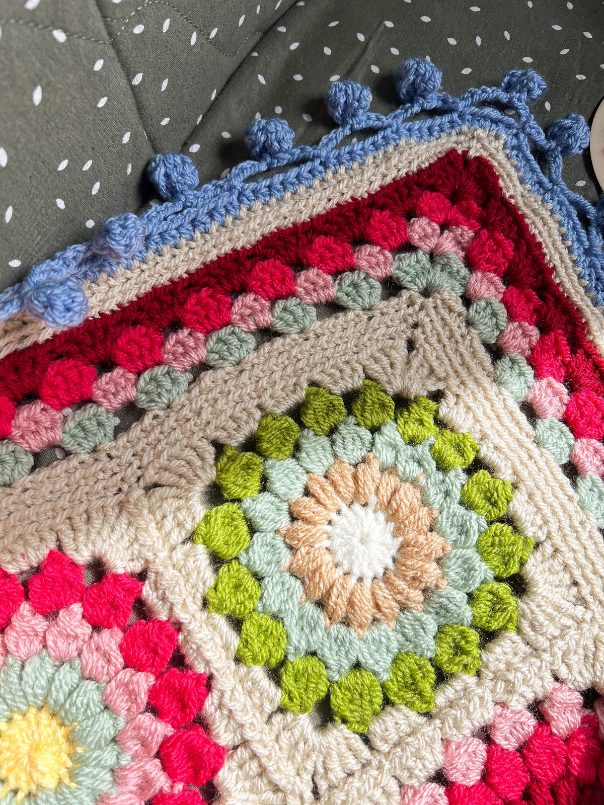 Sky blue pram blanket
