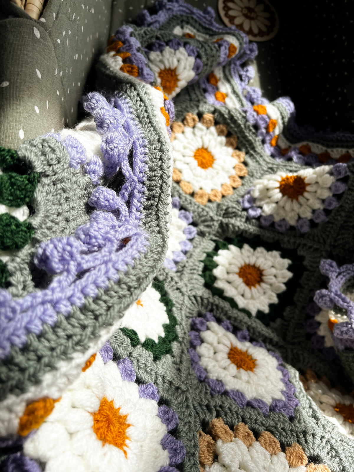 Sage green pram blanket