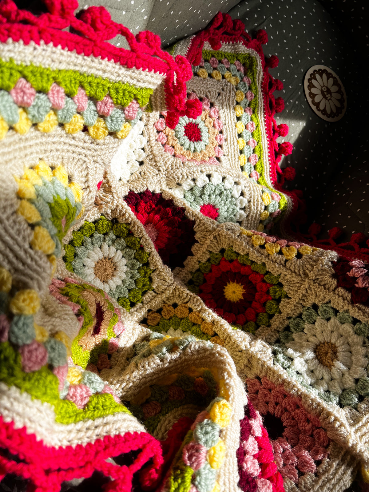 Lipstick pink pram blanket