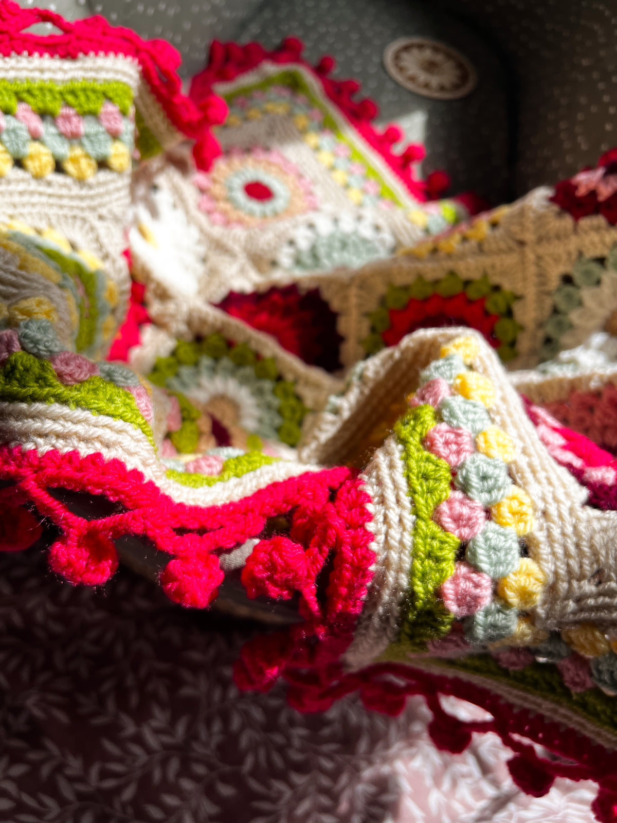 Lipstick pink pram blanket