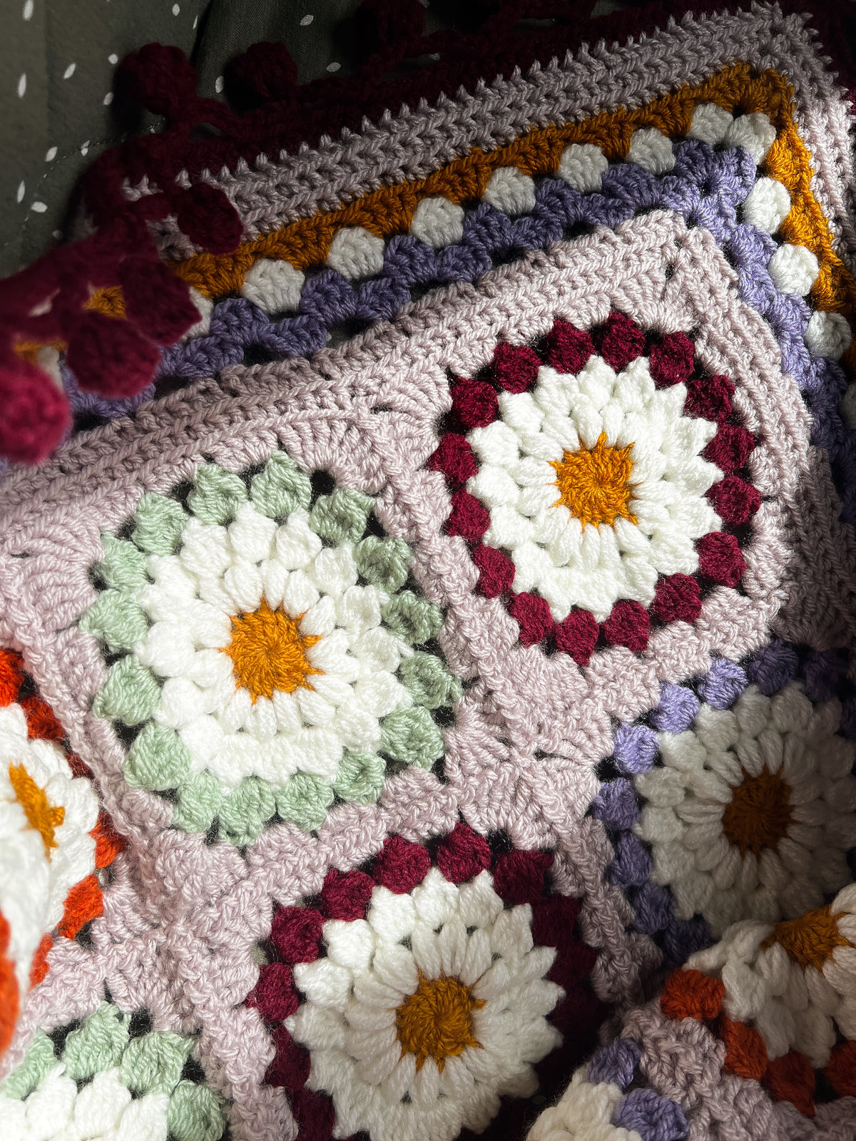 Lilac pram blanket
