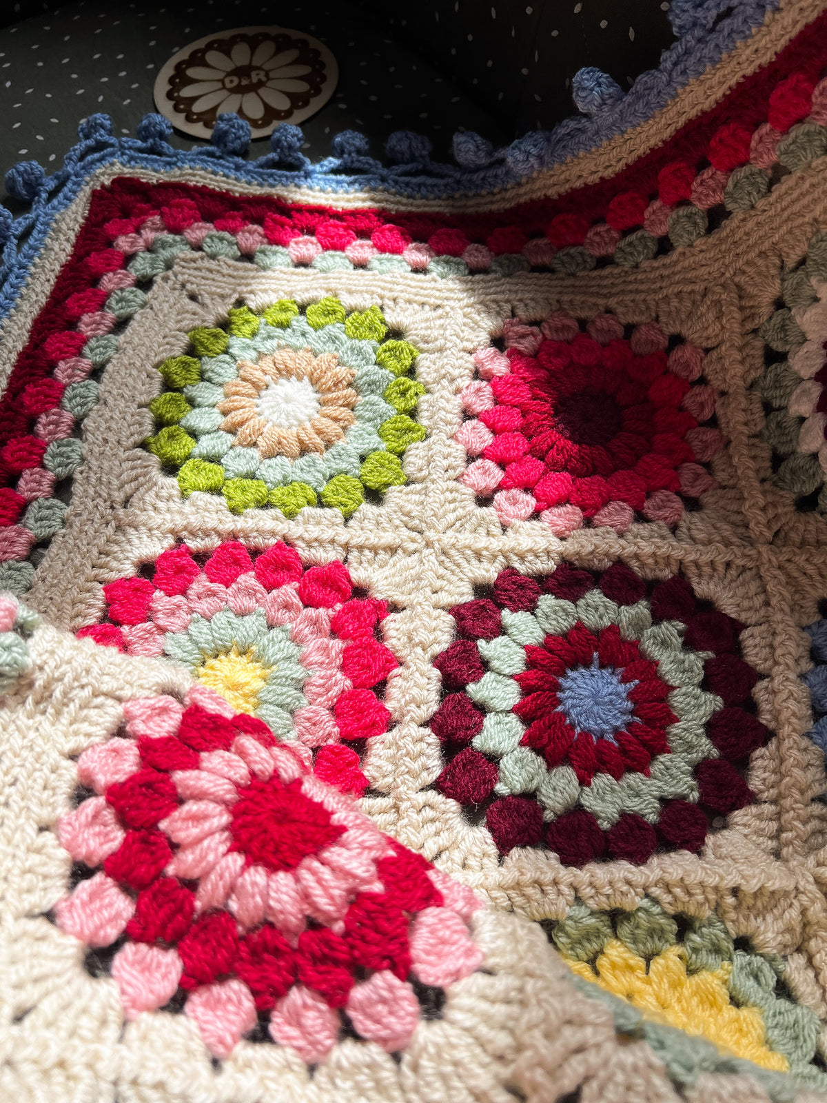 Sky blue pram blanket