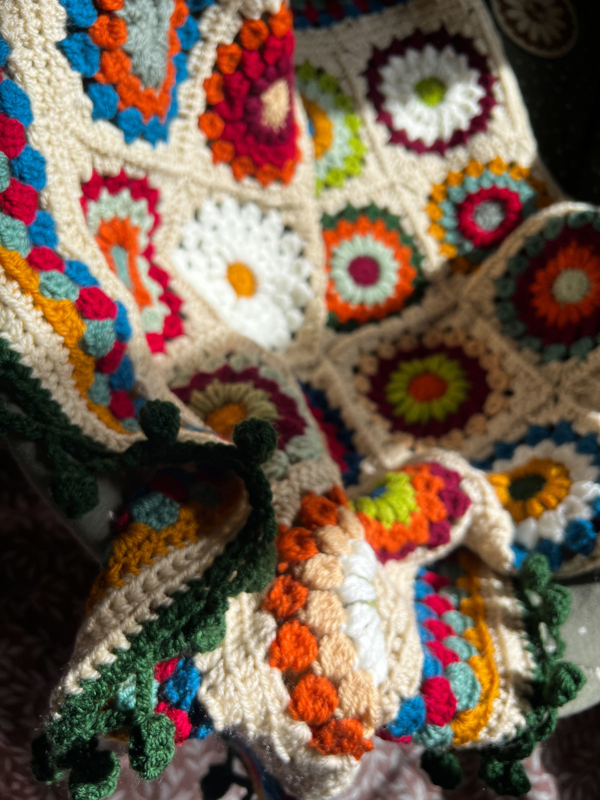 Forest green pram blanket