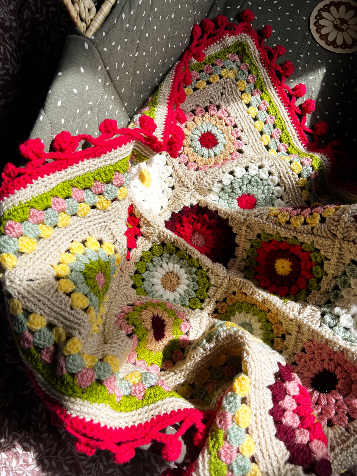 Lipstick pink pram blanket